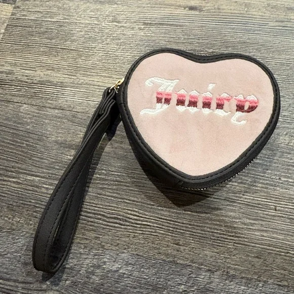 Juicy Couture Pink and Black Heart Wallet - Picture 1 of 1